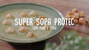 Super Sopa Protec com Pêra e Croutons